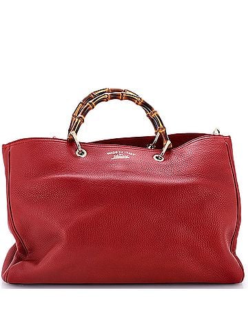 Gucci Bamboo Shopper Tote Leather Large (view 1)