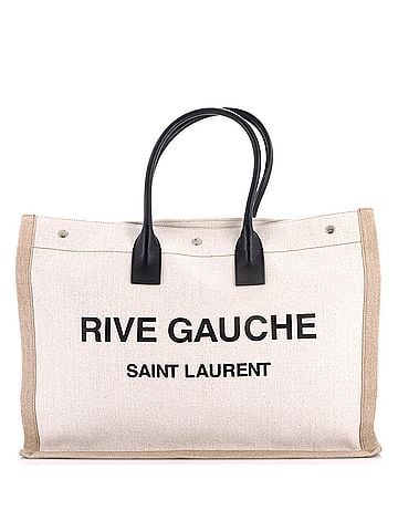 Saint Laurent Rive Gauche Shopper Tote Canvas Large (view 1)