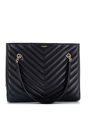 Saint Laurent Tribeca Shopping Tote Matelasse Chevron Leather Medium (view 1)