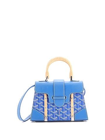 Goyard Structured Saigon Top Handle Bag Coated Canvas with Leather Mini (view 1)