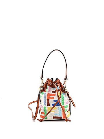 Fendi Mon Tresor Bucket Bag Zucca Embroidered Canvas Mini (view 1)