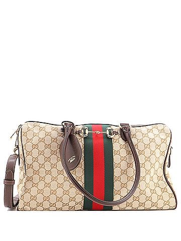 Gucci Borsetto Boston Bag GG Canvas Large (view 1)