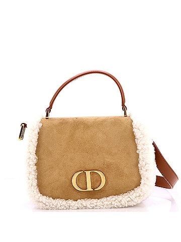 Christian Dior 30 Montaigne Avenue Top Handle Bag Suede and Shearling Medium (view 1)