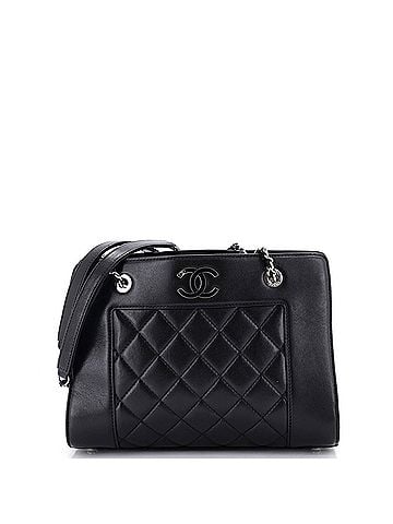 Chanel Mademoiselle Vintage Shopping Tote Quilted Sheepskin Small (view 1)