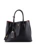 Prada 100% Leather Black Cuir Double Tote Saffiano Leather Medium One size - photo 1