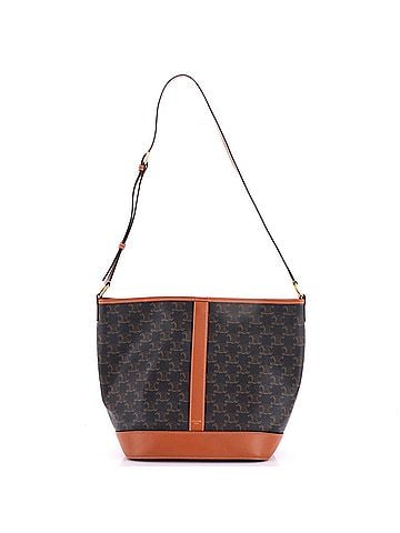 Céline Bucket Bag Triomphe Coated Canvas Medium (view 1)