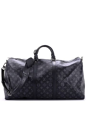 Louis Vuitton Keepall Bandouliere Bag Monogram Eclipse Canvas 55 (view 1)