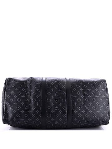 Louis Vuitton Keepall Bandouliere Bag Monogram Eclipse Canvas 55 (view 2)