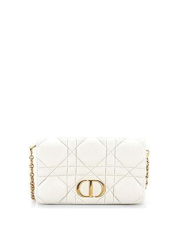 Christian Dior Caro Flap Pouch with Chain Macrocannage Quilt Calfskin Mini (view 1)