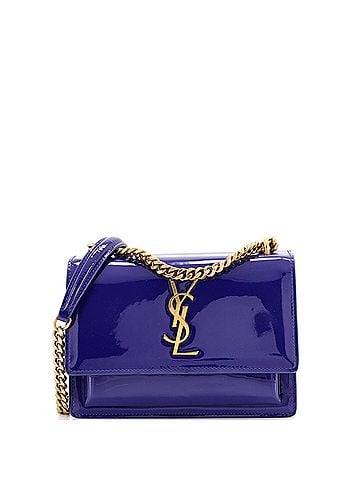 Saint Laurent Sunset Crossbody Bag Patent Small (view 1)