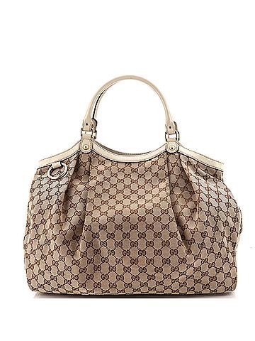Gucci Sukey Tote GG Canvas with Leather Large (view 1)