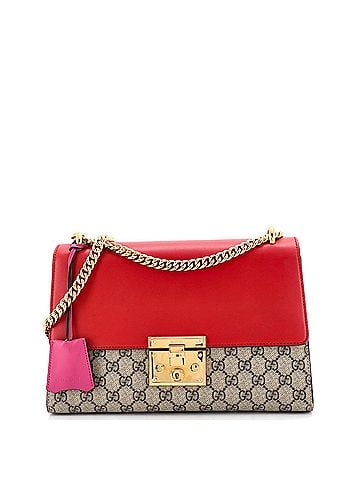 Gucci Padlock Shoulder Bag GG Coated Canvas and Leather Medium (view 1)