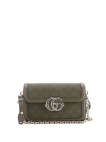 Gucci Go Shoulder Bag GG Canvas with Leather Small (view 1)