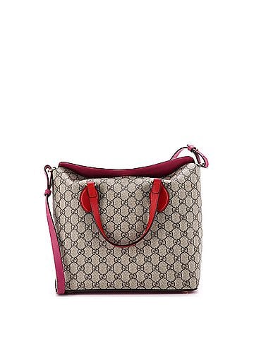 Gucci Signature Fold Over Tote GG Coated Canvas with Leather Medium (view 1)