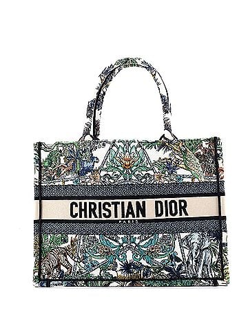 Christian Dior Book Tote Embroidered Canvas Medium (view 1)