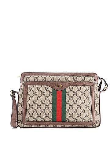 Gucci Ophidia Zip Shoulder Bag GG Coated Canvas Medium (view 1)