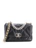 Chanel 100% Leather Black 19 Flap Bag Quilted Leather Medium One size - photo 1