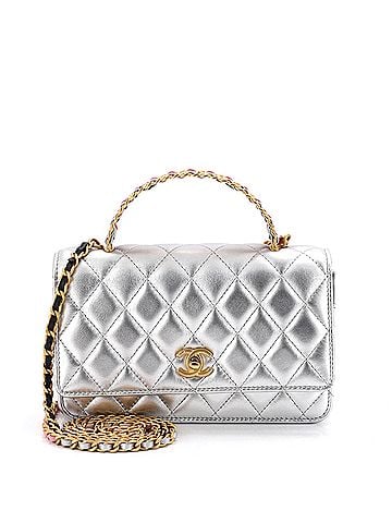 Chanel Pick Me Up Logo Handle Wallet on Chain Quilted Lambskin (view 1)