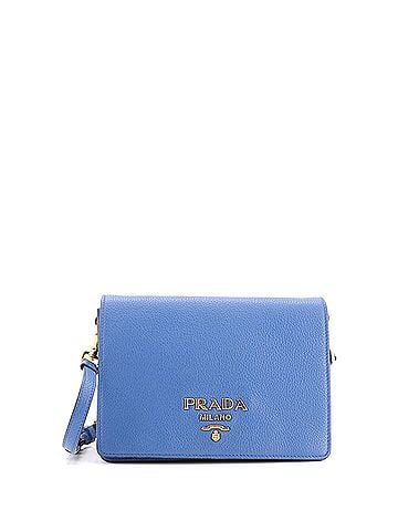 Prada Dual Strap Flap Crossbody Bag Vitello Daino Small (view 1)