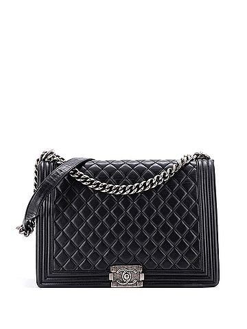 Chanel Boy Flap Bag Quilted Calfskin Large (view 1)