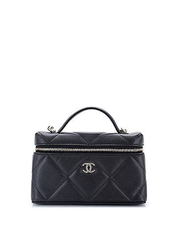 Chanel Classic Top Handle Slim Vanity Case with Chain Quilted Caviar Small (view 1)