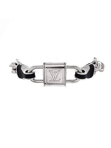 Louis Vuitton LV Lock Chain Bracelet Metal with Leather (view 1)