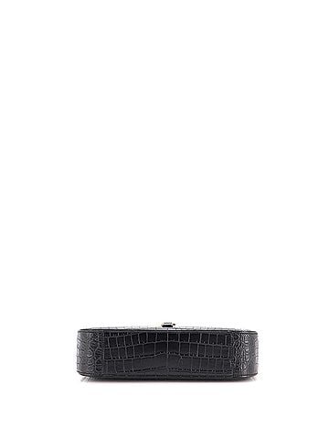 Saint Laurent Le 5 a 7 Hobo Crocodile Embossed Leather Small (view 2)