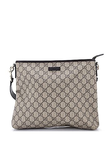 Gucci Zip Top Messenger Bag GG Coated Canvas Medium (view 1)