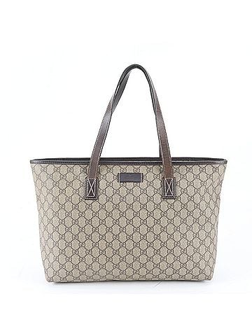 Gucci Gucci GG Supreme 211137 Leather Tote Bag, Handbag, Shoulder Brown, Women's (view 1)