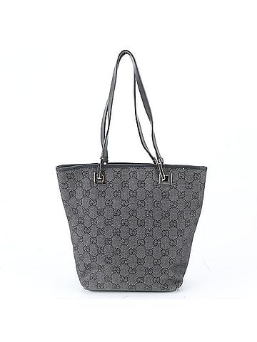 Gucci Gucci GG Canvas 31244 Leather Tote Bag Handbag Shoulder Black Women's (view 1)