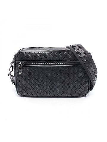 Bottega Veneta Bottega Veneta Intrecciato Shoulder Bag/Handbag, Leather, Men's, Black (view 1)