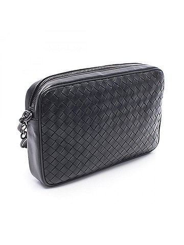 Bottega Veneta Bottega Veneta Intrecciato Shoulder Bag/Handbag, Leather, Men's, Black (view 2)