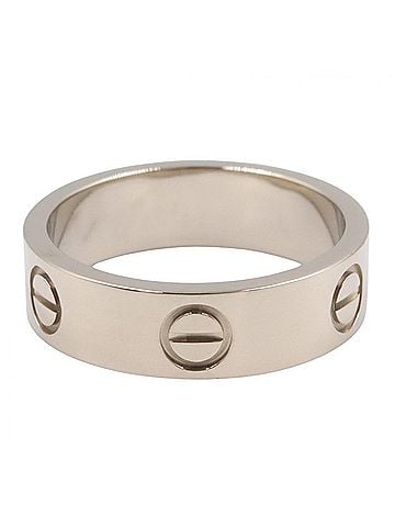 Cartier Cartier Love Ring, 18K White Gold (18KWG), Women's, Silver Tone, B4084700 (view 2)