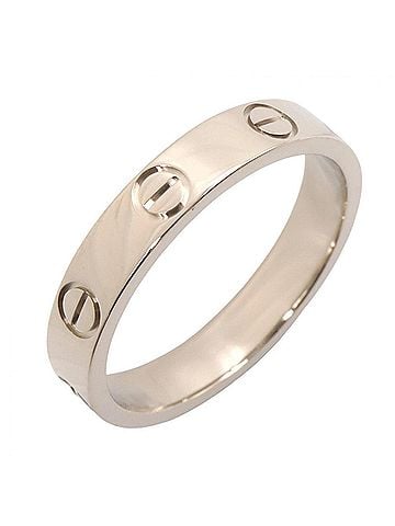 Cartier Cartier Mini Love Ring, 18K White Gold (18KWG), Women's, Silver Tone, B4085100 (view 1)