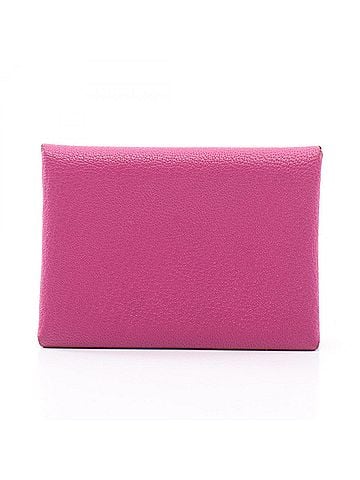 Hermès Hermes Calvi Duo Magnolia Wallet/Coin Purse, Chevre Leather, Pink, 082977CK (view 1)
