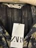 Zara Floral Black Gold Cocktail Dress Size XS - photo 4