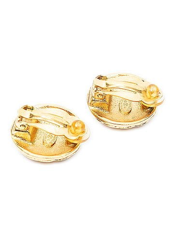 Chanel CC Quilted Round Clip On Earrings (view 2)