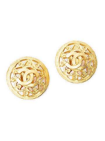 Chanel CC Round Clip On Earrings (view 1)