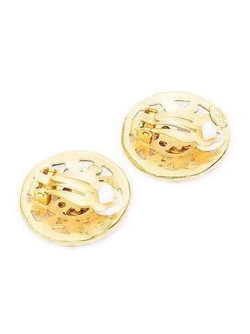 Chanel CC Round Clip On Earrings (view 2)