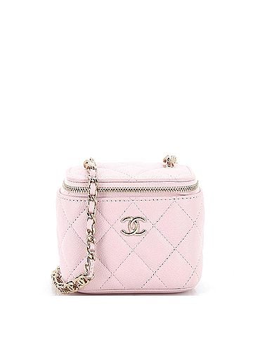 Chanel Tiny CC Link Vanity Case with Chain Quilted Caviar Mini (view 1)