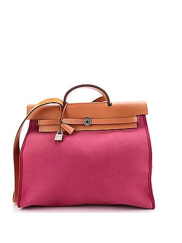 Hermès Herbag Zip Leather and Toile 39 (view 1)