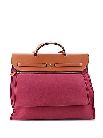 Hermès Herbag Zip Leather and Toile 39 (view 2)