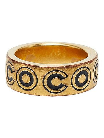 Chanel Chanel COCO Ring, 01A Engraving, Gold Plated, Women's CHANEL (view 1)