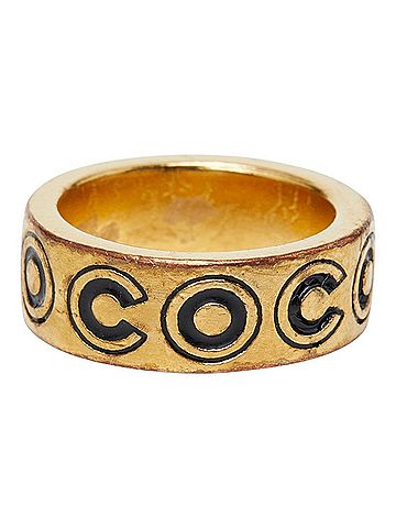 Chanel Chanel COCO Ring, 01A Engraving, Gold Plated, Women's CHANEL (view 2)