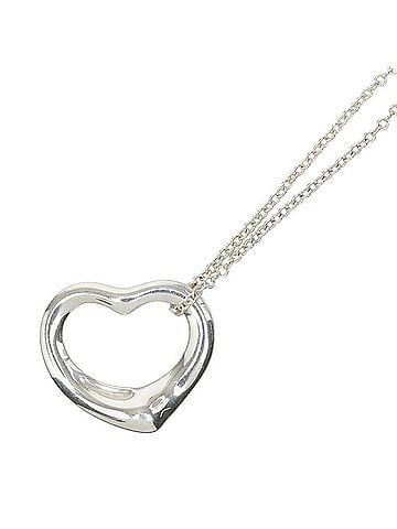 Tiffany & Co. Tiffany &amp; Co. Elsa Peretti Open Heart Chain Pendant Necklace, SV925 Silver, Women's. (view 1)