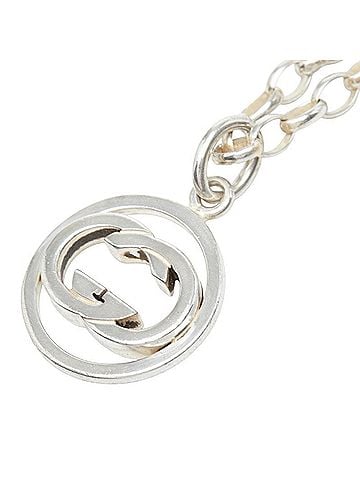 Gucci Gucci GG Logo Chain Pendant Necklace, SV925 Silver, Women's GUCCI (view 1)