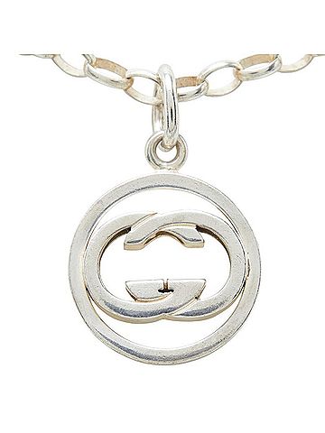 Gucci Gucci GG Logo Chain Pendant Necklace, SV925 Silver, Women's GUCCI (view 2)
