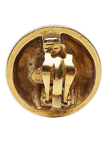 Chanel Chanel Vintage Single Earring, Stamped "23", Gold Plated Rhinestone, Women's CHANEL (view 2)