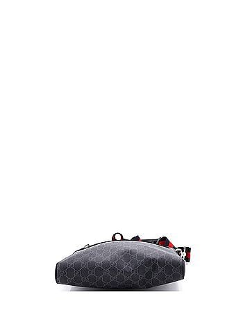 Gucci Web Strap Front Zip Messenger Bag GG Coated Canvas Medium (view 2)