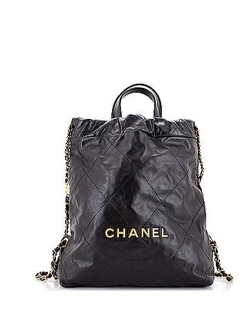 Chanel 22 Chain Backpack Quilted Calfskin Medium (view 1)